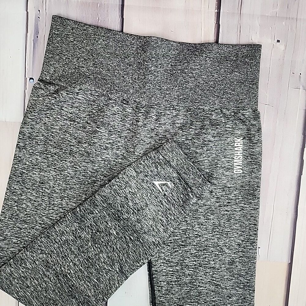 Gymshark Womens M Adapt Marl Seamless Heather Grey Leggings 24x23